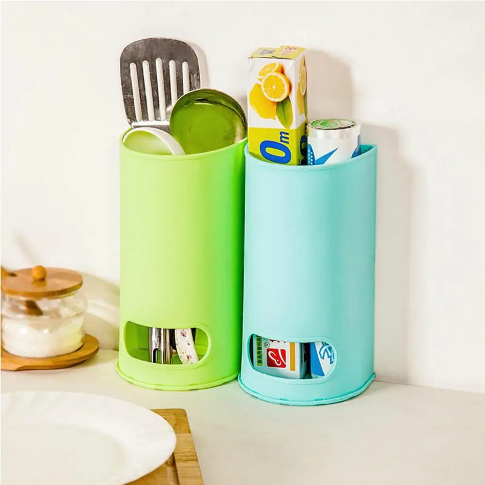 Цветной Настенный контейнер для хранения мусора многофункциональный органайзер