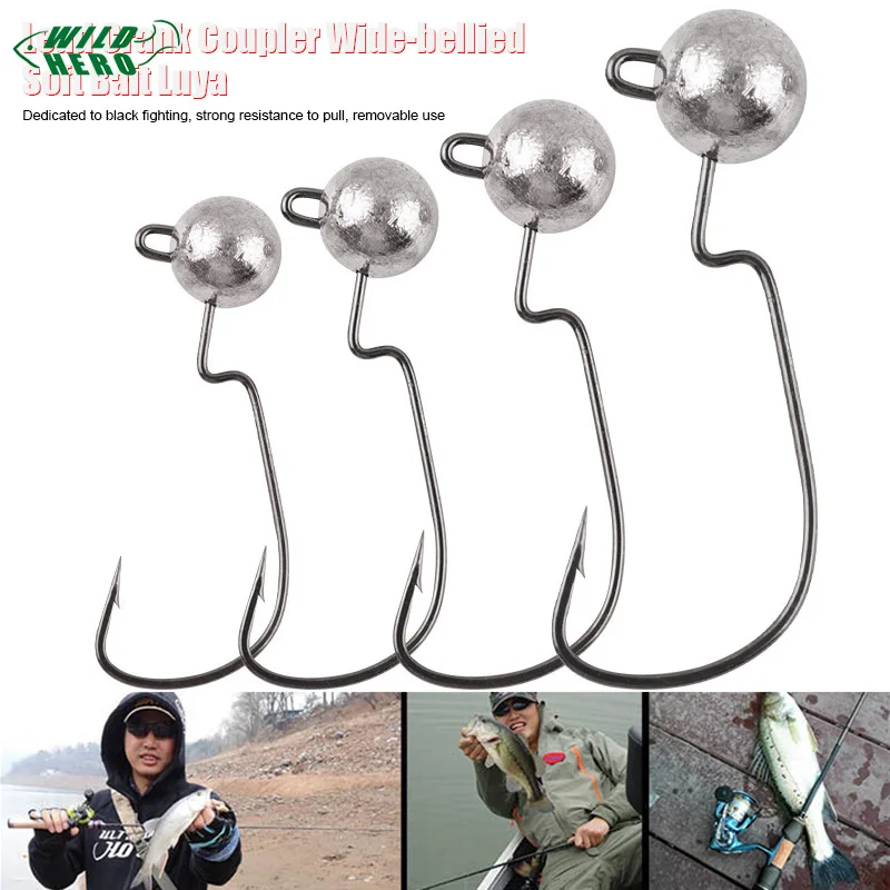 WILDHERO горячая распродажа 20 шт. Lead Jig Head рыболовный крючок свободный офсетная
