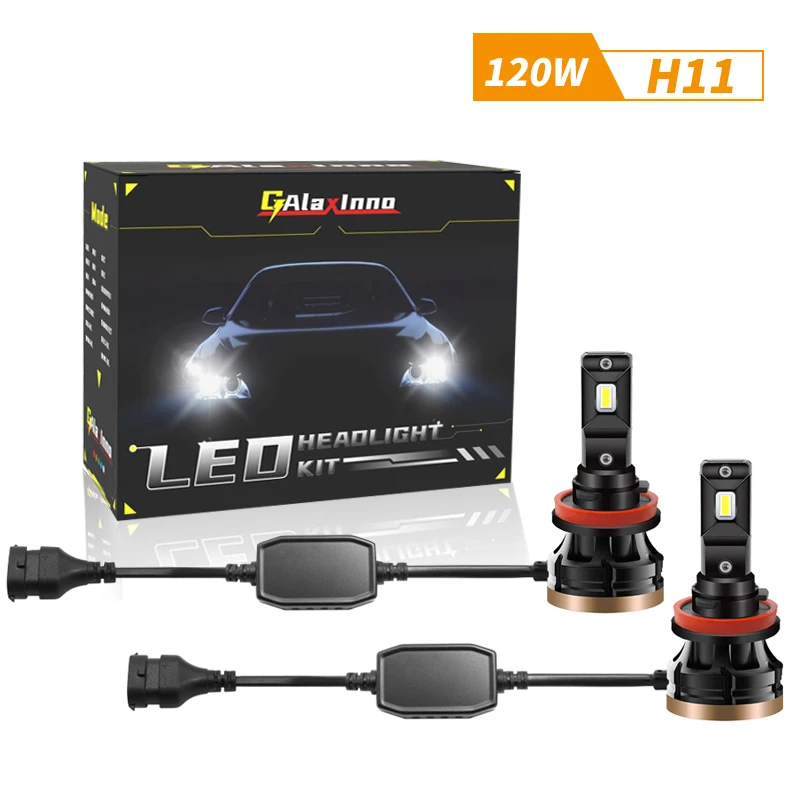 

Galaxinno H11 Led Car Lights H8 CSP HeadLamp Canbus H9 12V Truck Bulbs 25000LM 300% Brighter High Penetration with Decode System