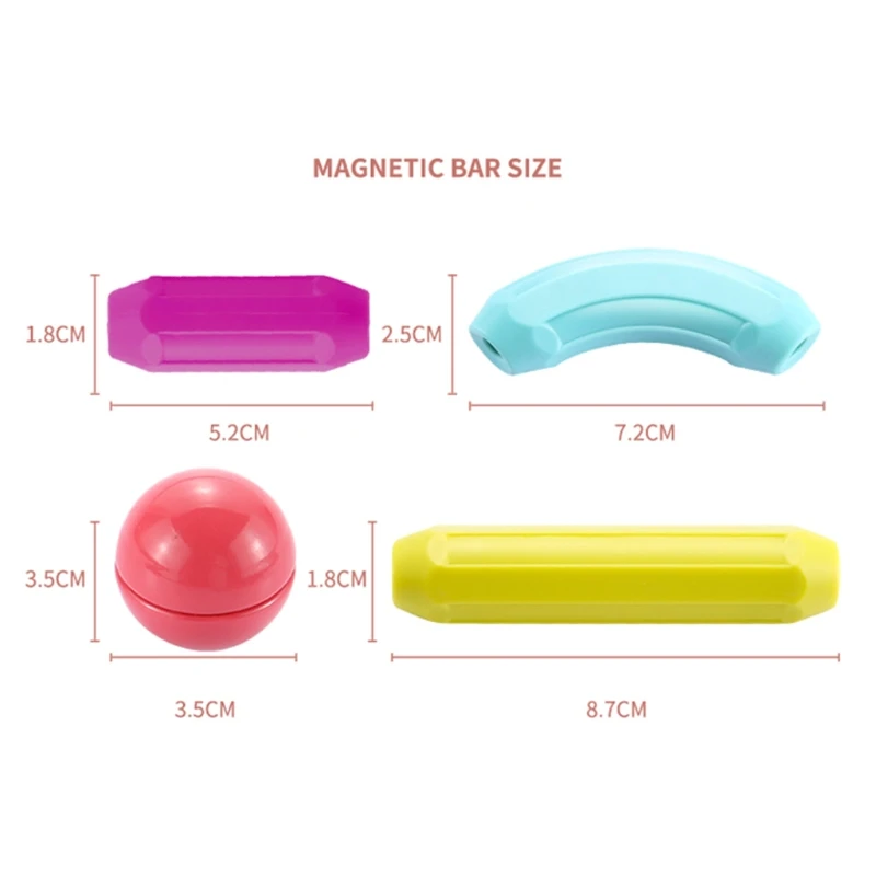 

DIY Magnet Building Sticks Set, Stacking Geometry Magnetic Blocks, Educational Classic Construction Toy for Kids