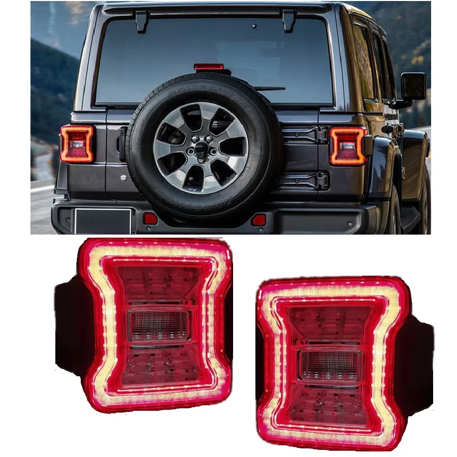 Задние фонари светодиодные задние для Jeep Wrangler JL 2018 2019 2020 2021 указатель поворота