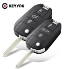 Чехол KEYYOU для ключа с дистанционным управлением для Citroen C4L CACTUS C5 C3 C6 C8 Picasso Xsara для Peugeot 3008 308 RCZ 508 408 2008