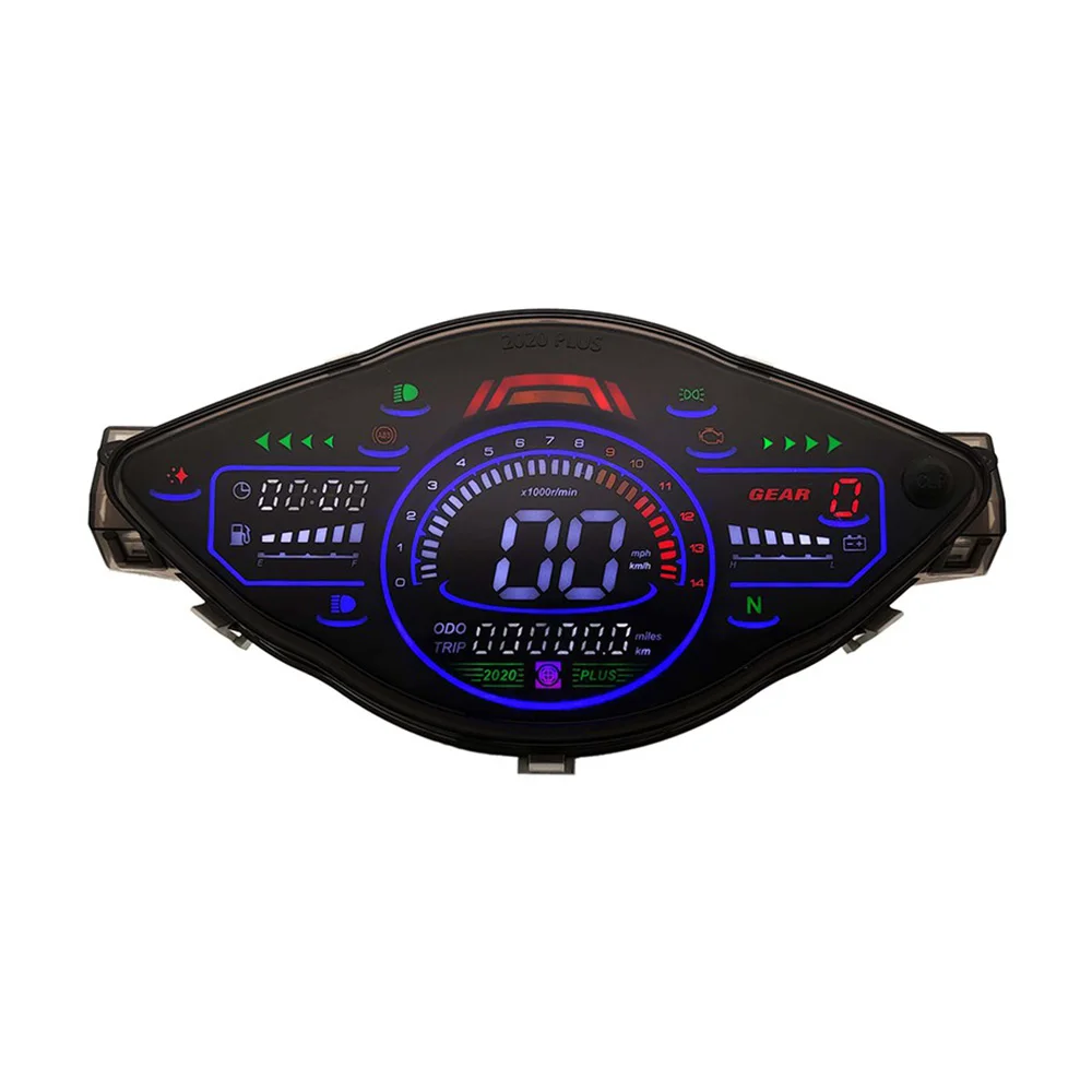 

Universal Motorcycle LCD Speedometer Digital Odemeter Meter Tachometer Gauge For 1,2,4-cylinder Motorcycles