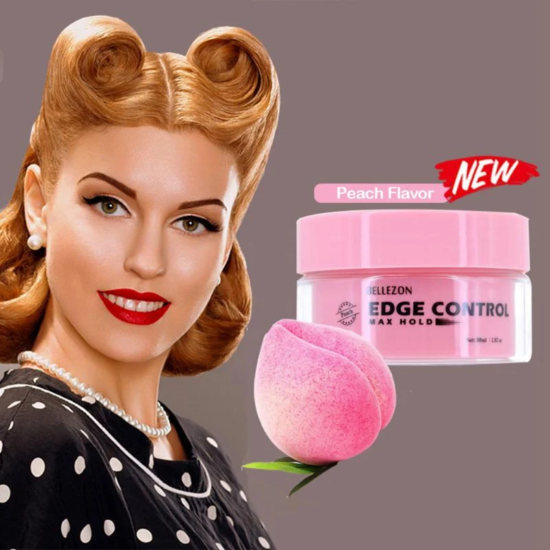 

80ml Hair Oil Wax Cream Edge Control Hair Styling Cream For Men Female Broken Hair Finishing Anti-Frizz Hair Fixative Gel
