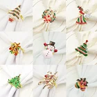 Рождество кольцо для салфетки застежка кольцо для салфеток оленьи рога венок свадьба новый год банкетный стол Декор поставки