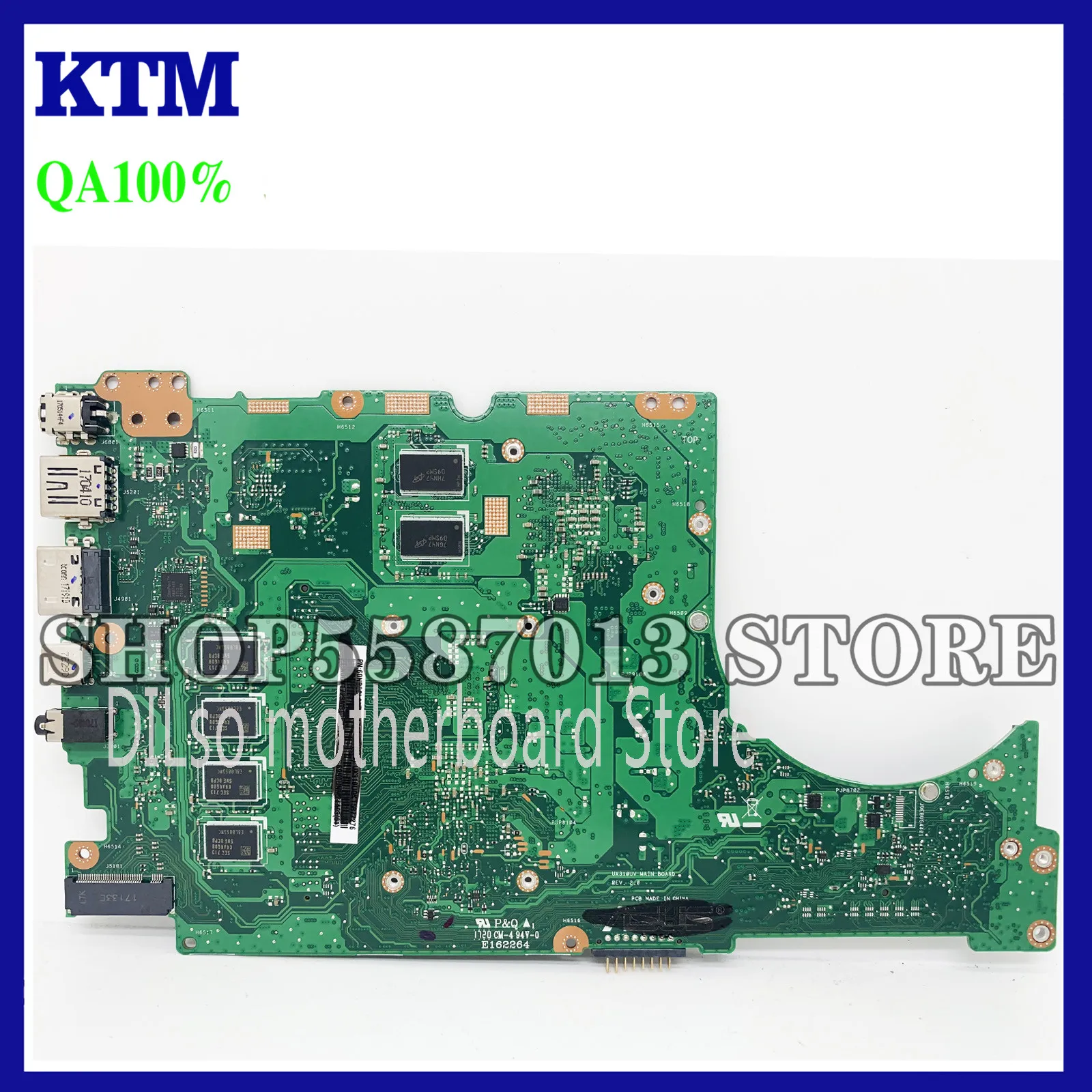

KEFU UX310UV Laptop Motherboard For ASUS UX310UQK UX310UQ UX410UQ UX410UQK original Mainboard 4GB-RAM I7-7500U GT940MX-2GB