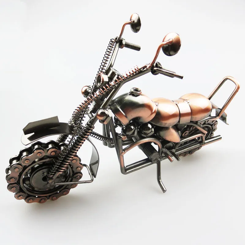 

Wrought iron motorcycle model metal crafts European-style high-end home furnishings decorations gifts home decor accessories