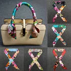 47 цветов бренд бандана маленькая шелковая сумка шарф женский головной хиджаб шарф Длинные обтягивающие шарфы для дам модная повязка на голову