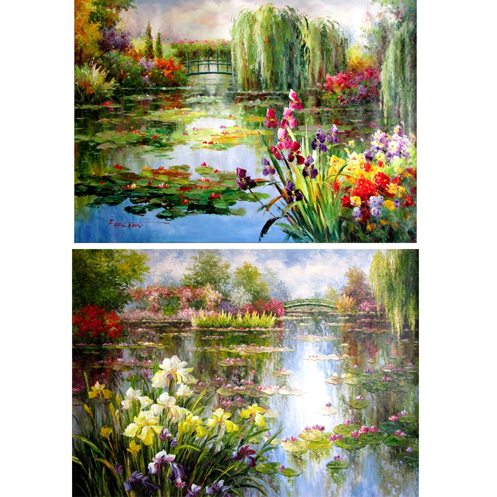 

New Product Diamond Painting 5D DIY Colorful Water Lily Rhinestone Inlaid Three-dimensional Embroidery Home Decoration Painting