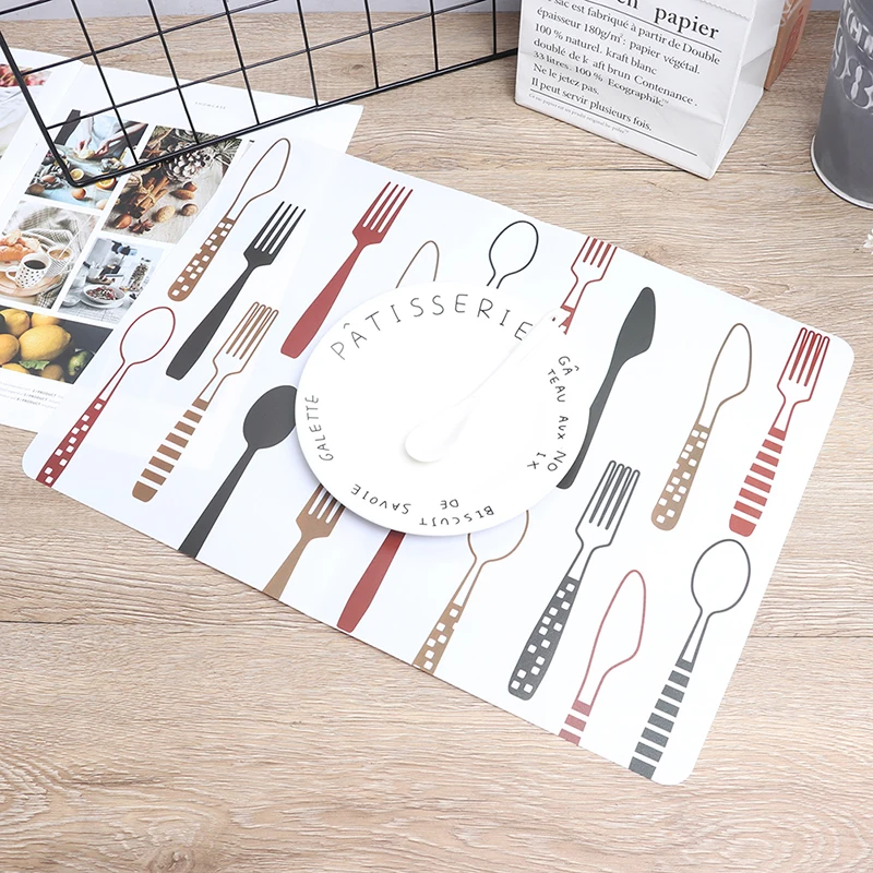 Столовые приборы из ПВХ 2 шт. коврик для стола детская посуда мультяшный