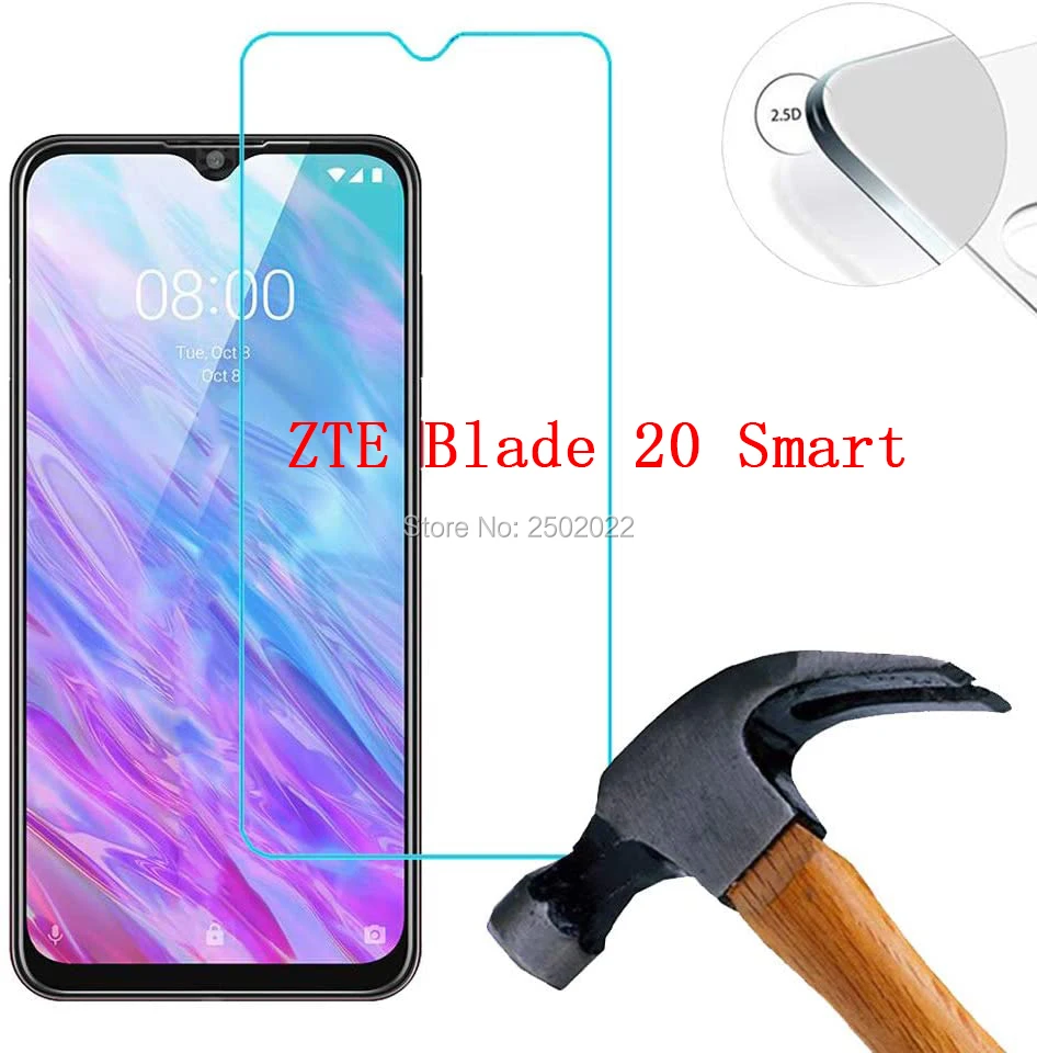 

10pcs smartphone 9h tempered glass for zte blade 20 2 0 smart glass protective film on zte blade 20smart screen protector cover