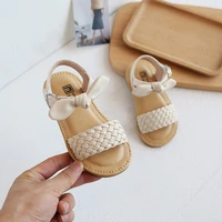 little girls korean version sweet bowtie sandals kids toddler baby summer childrens princess dress beach shoes 1 2 3 4 5 years