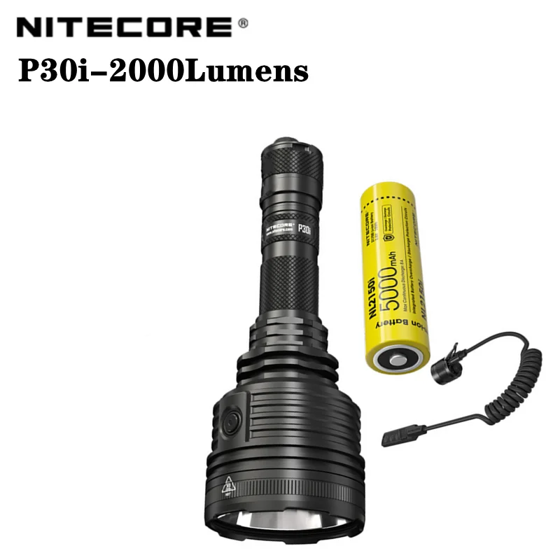 売却 Nitecore-充電式P30i懐中電灯,2000lms,Cree Xhp35 Hi,LEDライト,5000mAhバッテリー,高品質