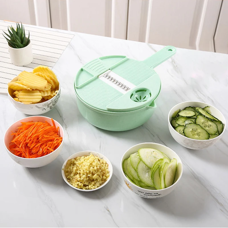 

Multifunction Vegetables Cutter kitchen Steel Blade Grater Round Mandoline Slicer Potato Slicer Kitchen Gadget