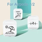 Чехлы для наушников с рисунком для Airpods 2 1, зарядный чехол для AirPods 1, 2, защитная жесткая гарнитура для ПК с Bluetooth для AirPods 2, 1, Симпатичные