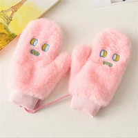 cartoon lovely female winter warm gloves ladies cute fingerless women mittens guantes for girls ad0448