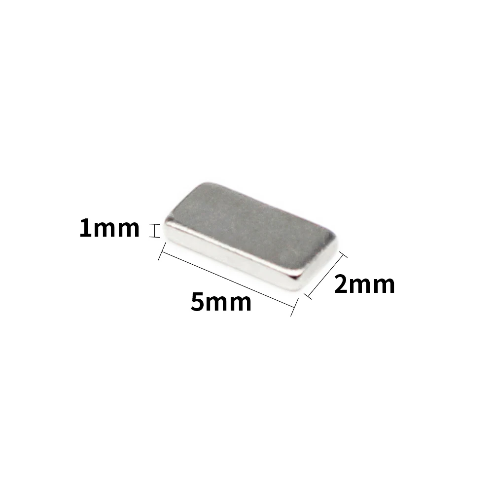 

50/100/200/500/1000/2000PCS 5X2x1 Small Block Neodymium Magnets Sheet 5*2*1 Permanent Strong Powerful Magnetic Magnet 5x2x1mm