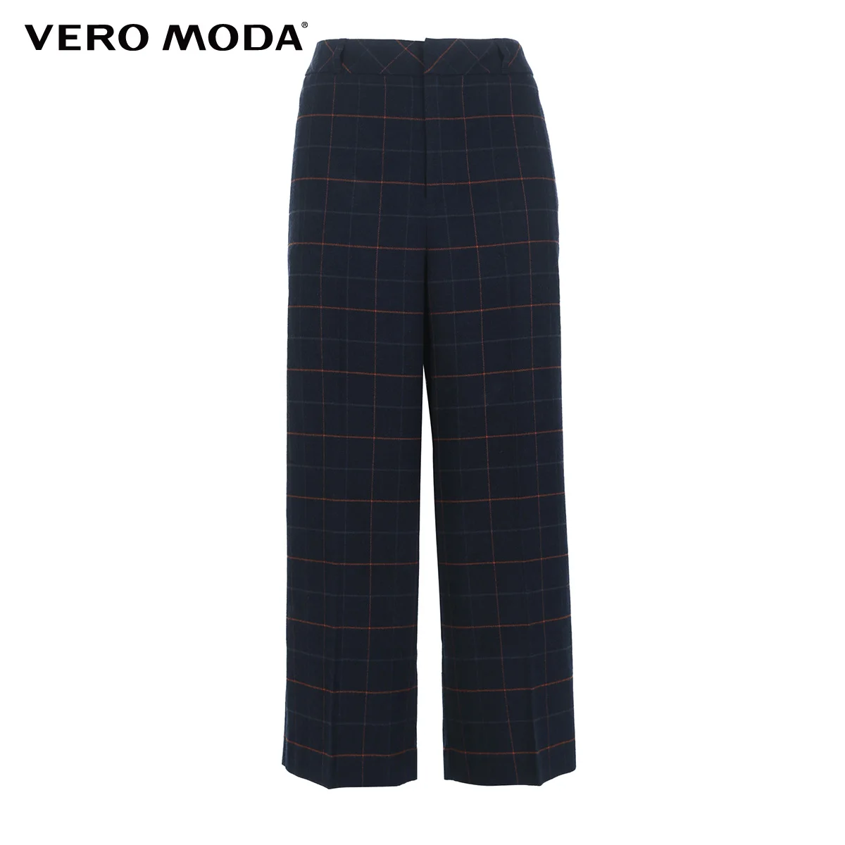Vero Moda Новые брюки женские поступления повседневные клетчатые широкие укороченные брюки | 31836J528