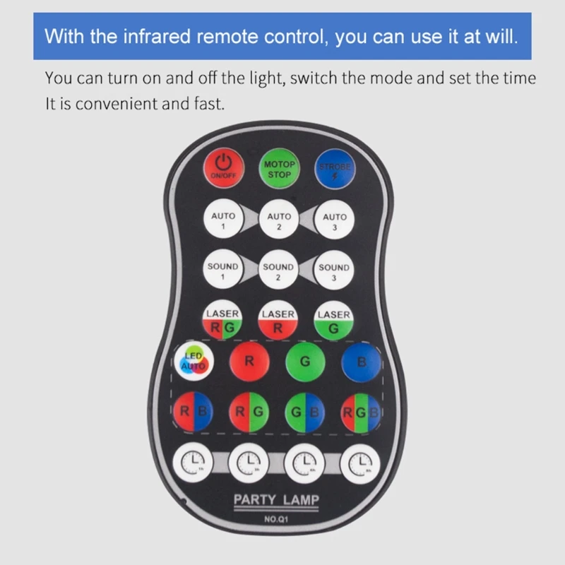 

Stage Party Lights Music Show Christmas DJ Projector Indoor RGB Decoration Light LED Remote Control Stage Lighting Sound K3NA