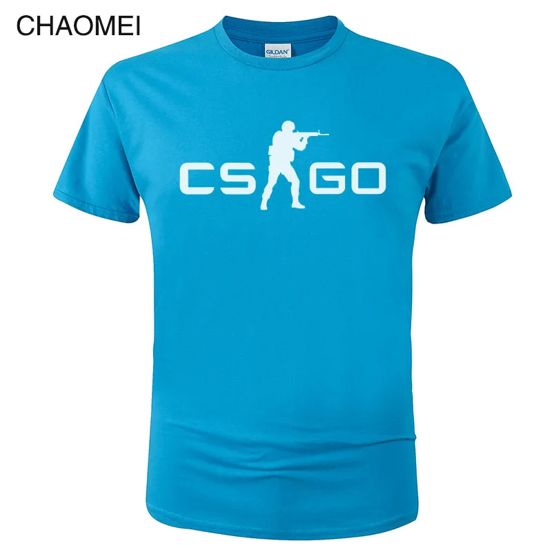 20 Игра CS GO Футболка мужская летняя футболка csgo высокое качество мужские футболки, брендовая одежда хип хоп топы Homme футболка C105 - Цвет: 20