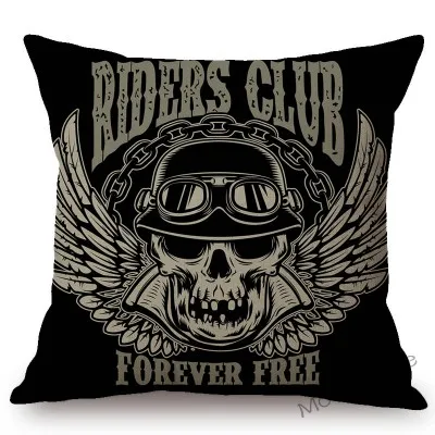 1" Винтажный постер для езды на мотоцикле в клубе" Born to Ride Live to Ride Throw ", Чехол для подушки в американском стиле, Подарочный чехол для подушки Bf