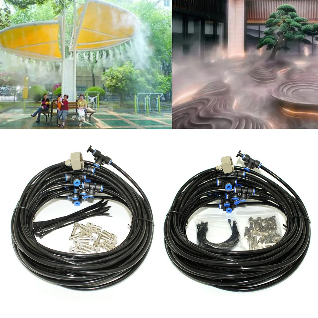 

Kit Cooling System Kits Micro Mister Misting Nozzles Outdoor Patio 8M/11M