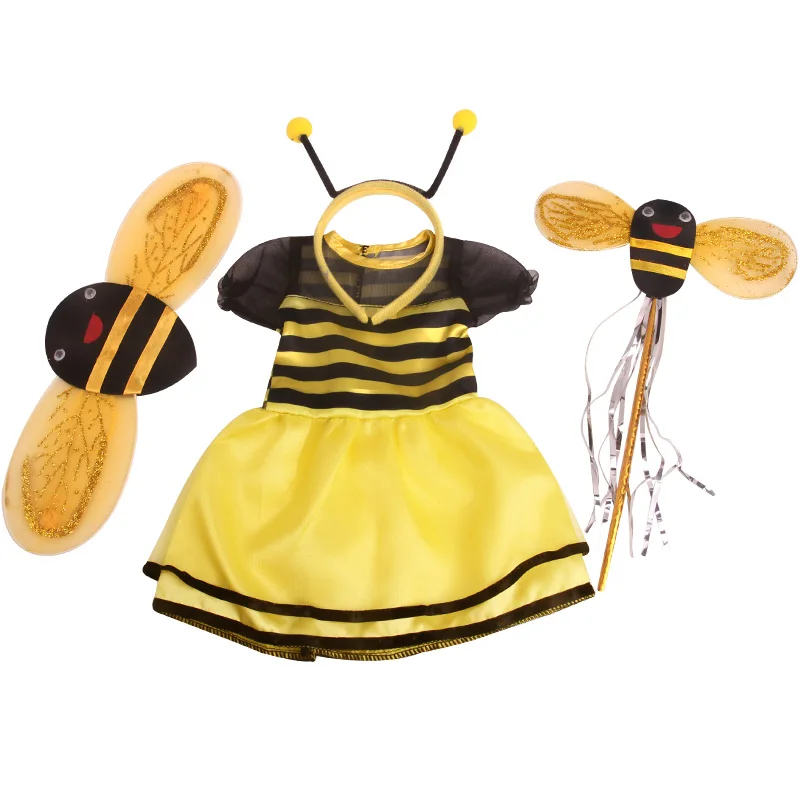 Кукольное платье для новорожденных 43 см набор с красной Пчелой на Хэллоуин