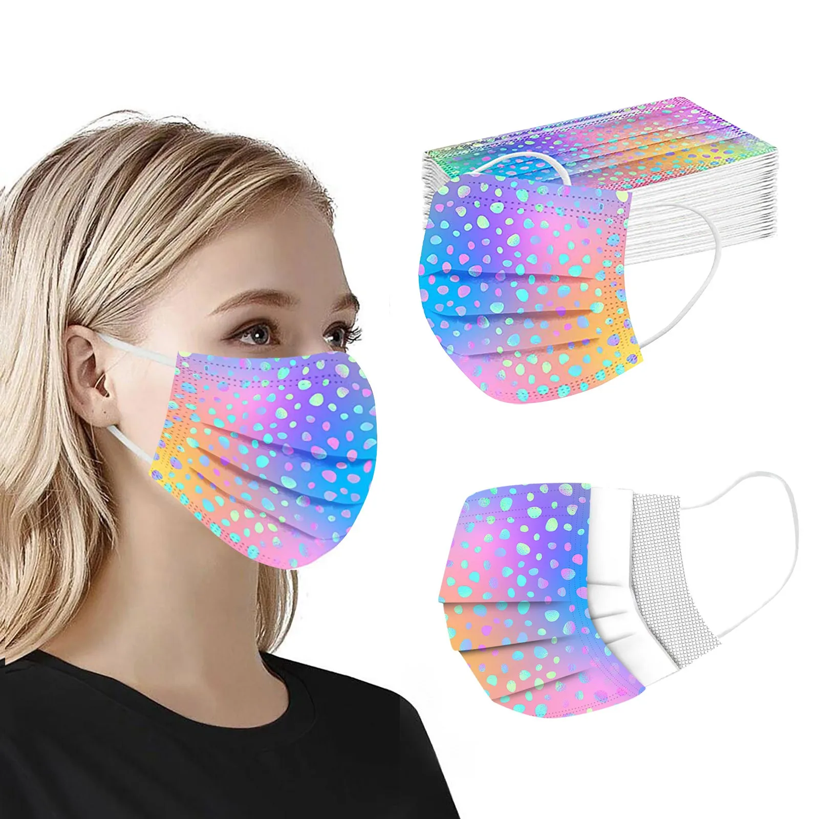 Маски 50pcs Masks Christmas Protection Mascarillas Mouth Mask 3 Layer Ply Filter Face Realistic Mascara Halloween Cosplay |