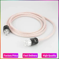 high quality 6n occ 12tc audiophile european ac power cord with silver plated schuko eur power connecotor hifi power cable
