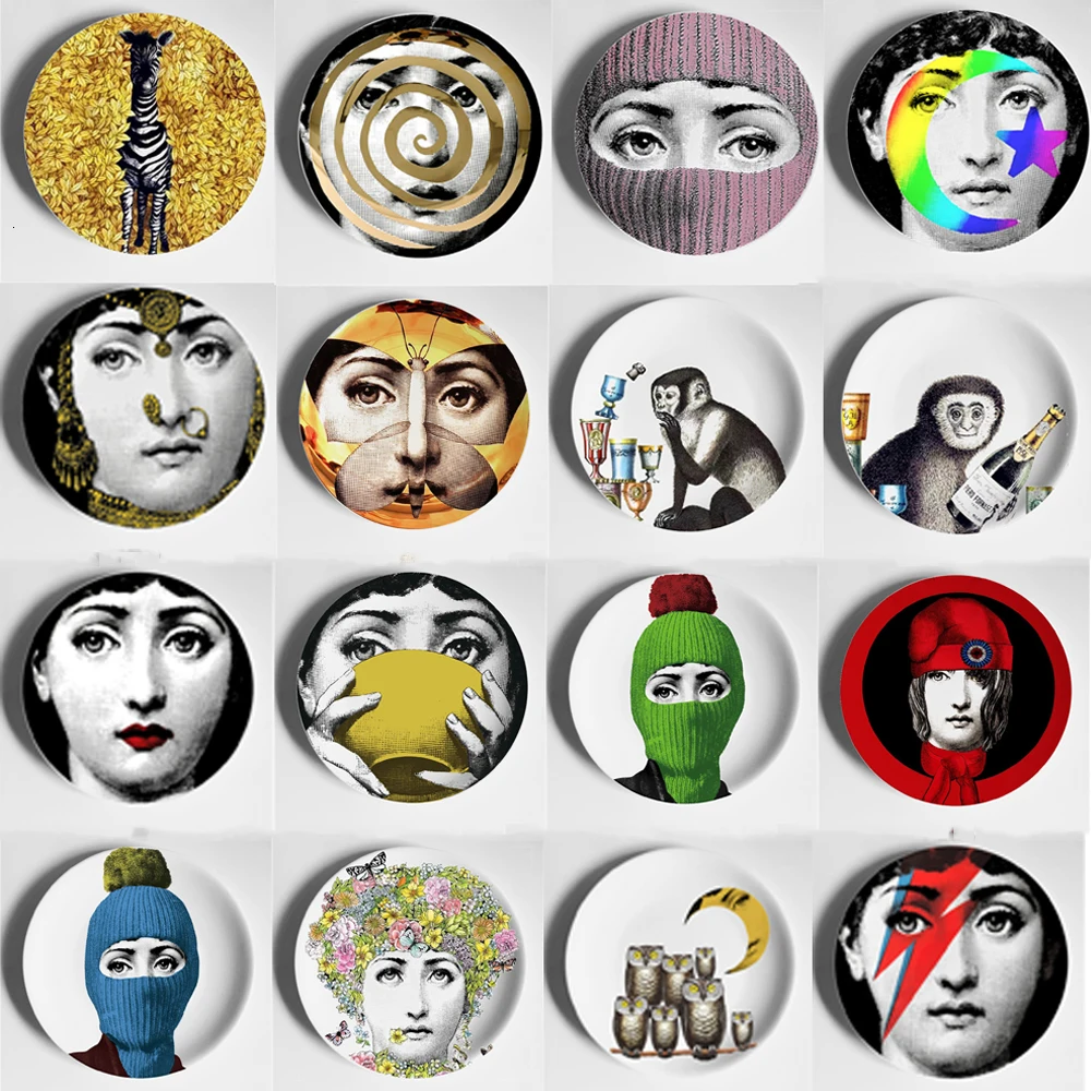 8 дюймов Винтаж тарелки скандинавском домашнюю студию отель бар декоративный фон