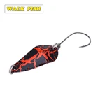 Walk Fish рыболовная приманка в виде ложки, 1 шт., 3 см, 3,5 г, высококачественное покрытие поверхности, градиентный цвет, для Пресноводной и соленой воды, HH013