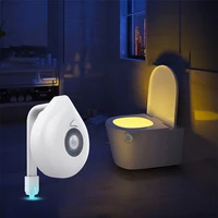 smart toilet night light pir motion sensor led bulb 8 colors changeable lamp waterproof backlight bathroom bowl veilleuse