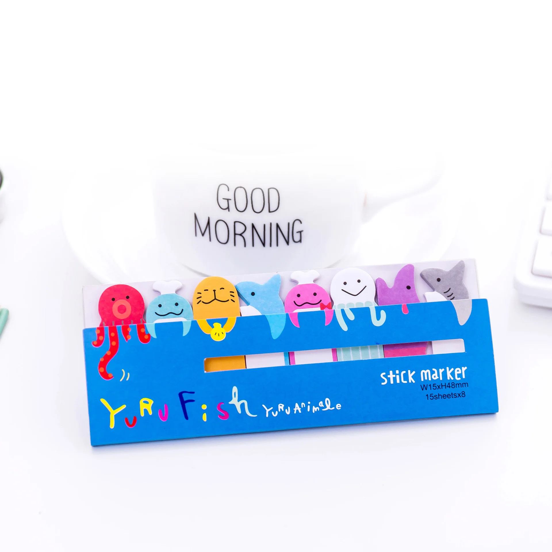 Милые Kawaii животные Кошка Собака post-it Липкие заметки книга марка сообщение
