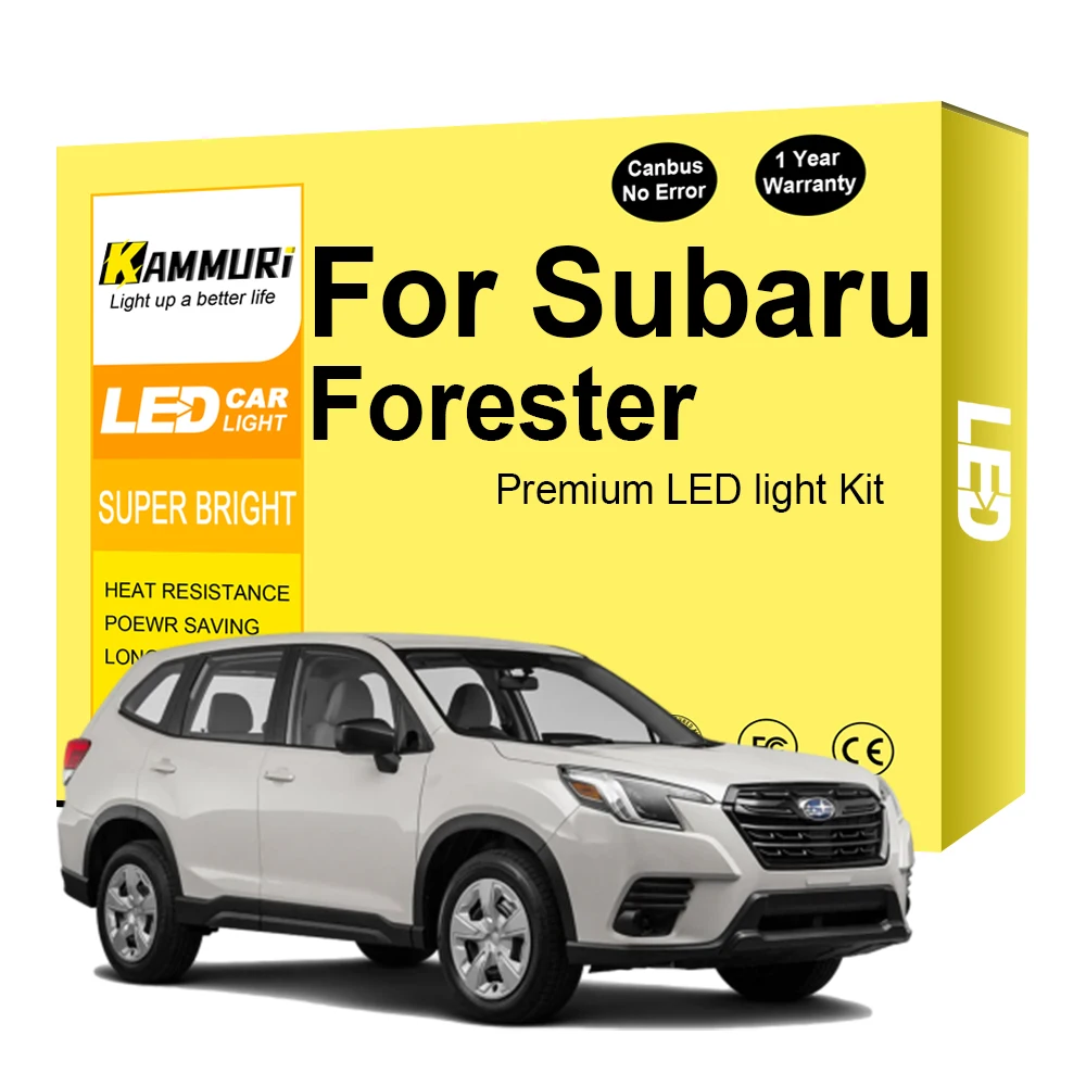 KAMMURI-luz LED Interior Canbus para Subaru Forester 1998-2020, accesorios, luz de lectura para maletero, mapa Interior, Kit de iluminación para coche