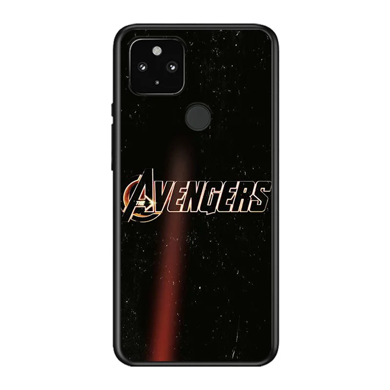 

Marvel Avengers A Logo For Google Pixel 5 4A 5G 4 XL Soft Shell TPU Silicone Black Cover Phone Case