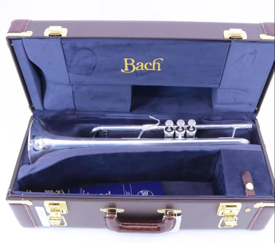 Труба профессионального уровня Bach посеребренный LR180S43 Trumpete с оригинальным Синий чехол
