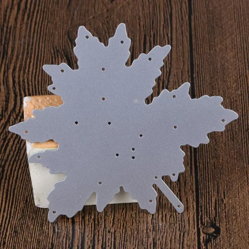 Металлический трафарет сделай сам с рисунком кленового листа для скрапбукинга