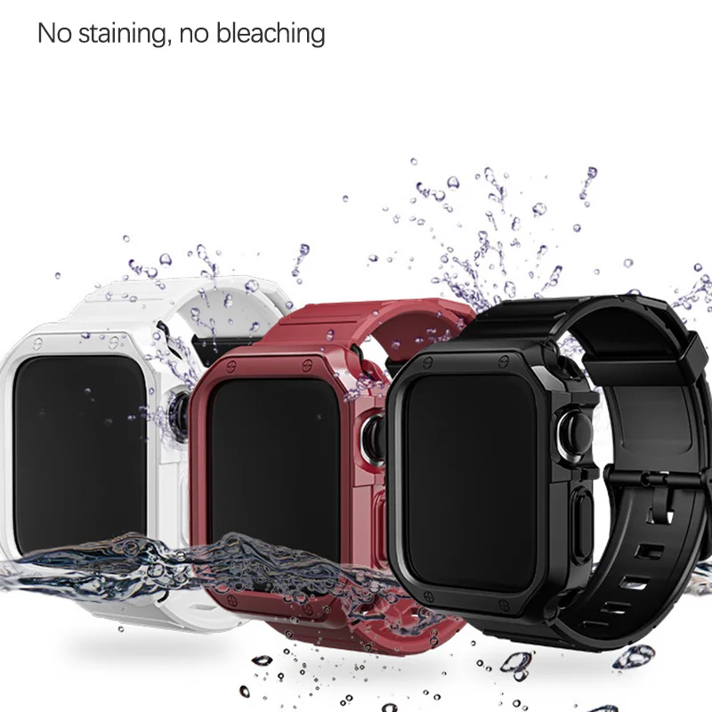 

Силиконовый ремешок для Apple Watch SE Series 6 5 4 3 44 мм 42 мм, мягкий прозрачный браслет из ТПУ для IWatch 38 40 мм, аксессуары для часов