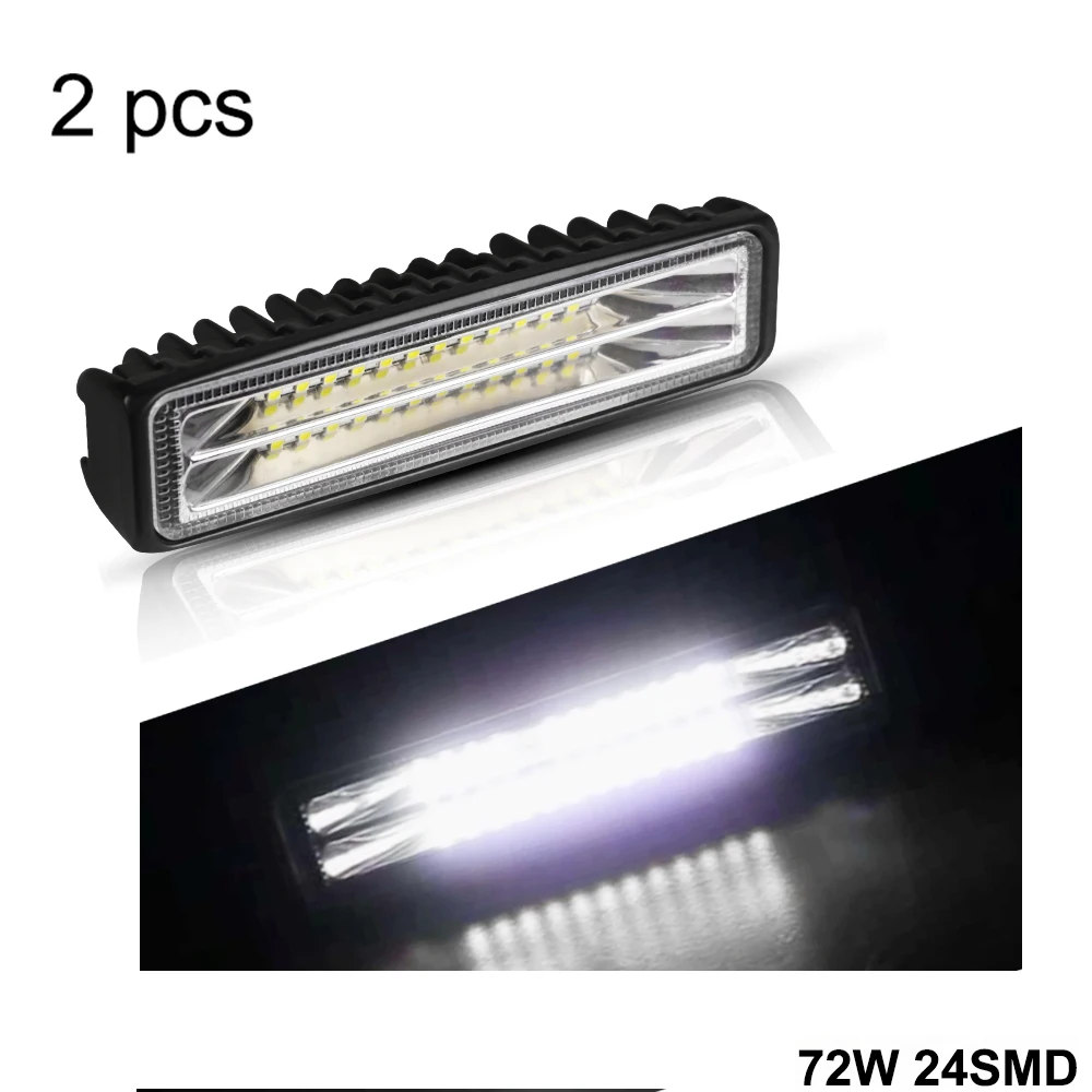 

12V 24V 72W CAR LED Work Light Bar 6inch Spotlight LED Fog Lights for Moto Offroad Atv 4x4 Tractor Truck Car Barra LED Headlight