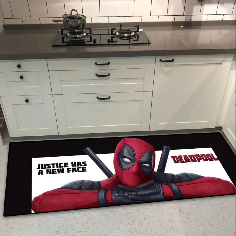 

60x160cm Deadpool Baby Playmat Kitchen Mat Anti-slip Rugs Living Room Balcony Bathroom Printed Carpet Doormat Hallway Bath Mat