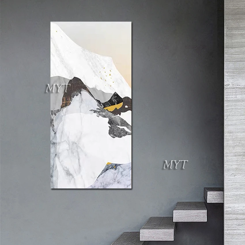 Абстрактный простой дизайн картина маслом Горный пейзаж абстрактная Ручная