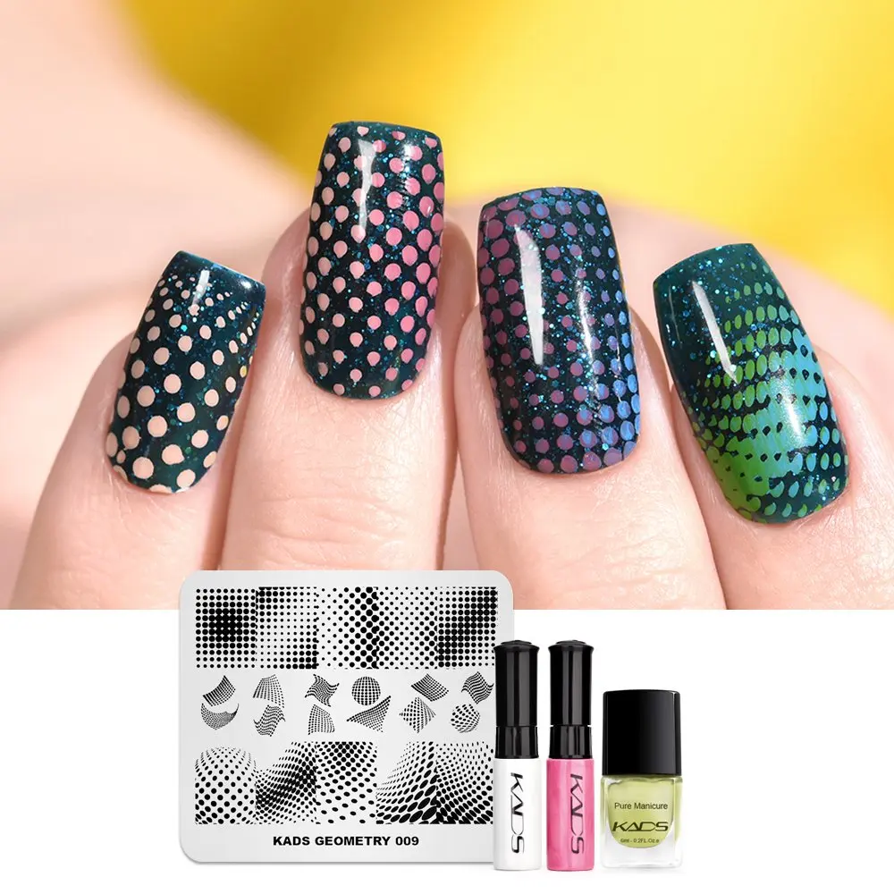 set 7 KADS Nail Art штампованные пластины природа Мода серии шаблоны для стемпинга рисунки для маникюра Лак для стемпинга трафарет для штамповки - Цвет: set 7
