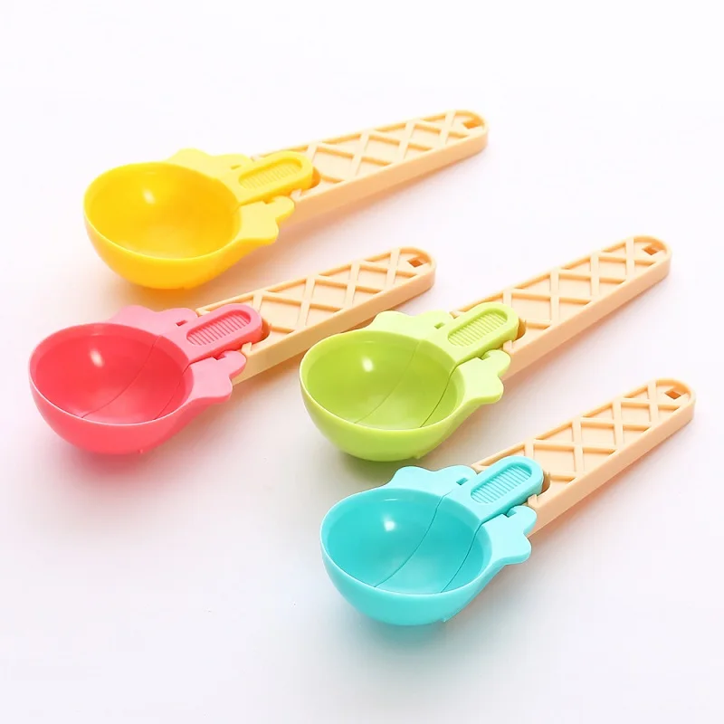 Пластиковая ложка для мороженого инструменты мячик копания фруктов кухонные