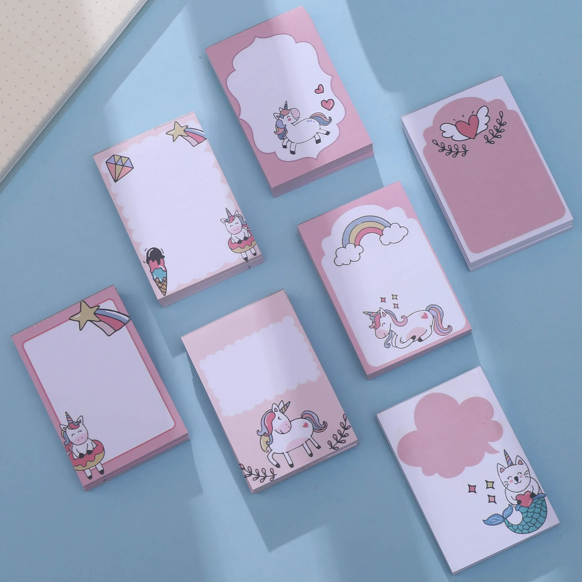 

50Page Creative Unicorn Tearable Sticky Notes Memo Pad Paper Students Cute School Supplies Kawaii Stationary Office Accessories