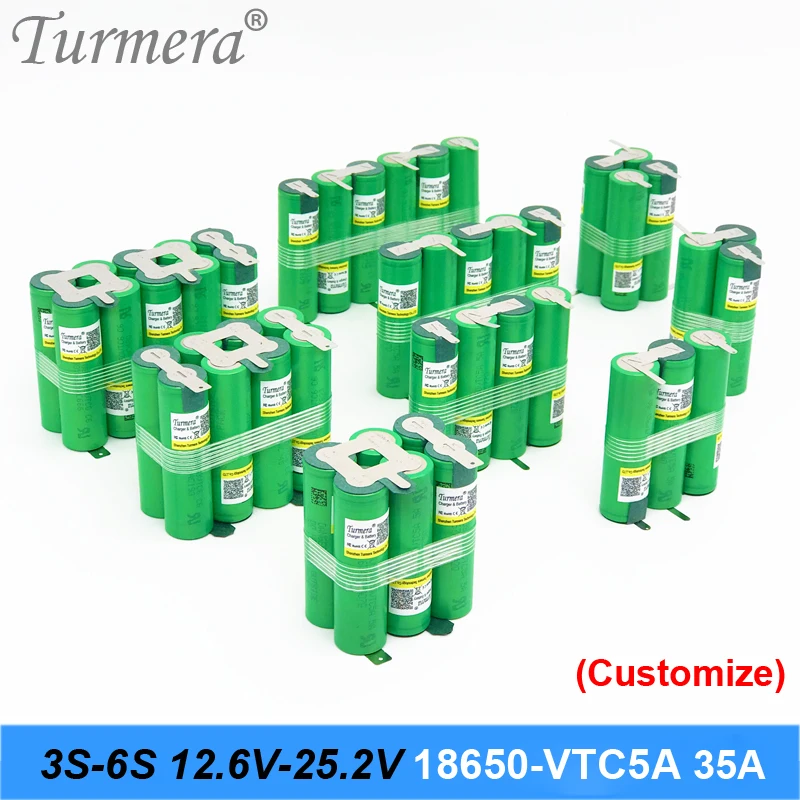 Аккумулятор Vtc5a 3S 12 6 В 16 8 в 21 US18650VTC5A 2600 мАч 35A ток разряда для батареи шуруповерта