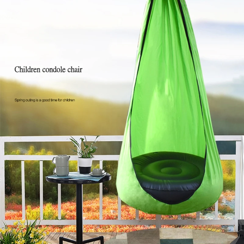 

Children Hanging Swing Seat with Inflatable Cushion Hammock Chair Hook Air Pump
