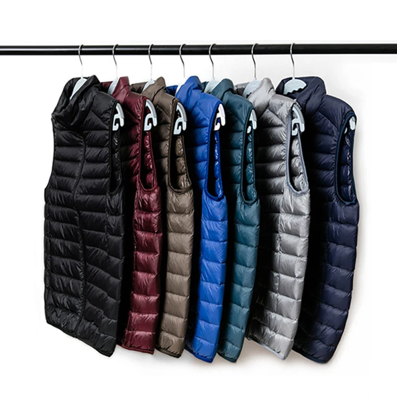 Новая легкая пуховая куртка мужской пиджак на теплом меху лайнер толстый жилет