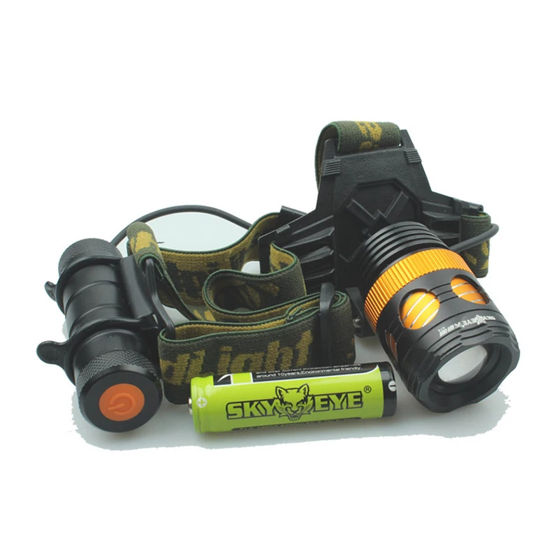 200 м наружная Регулируемая фокусировка налобный фонарь Бытовая фара 500 люмен