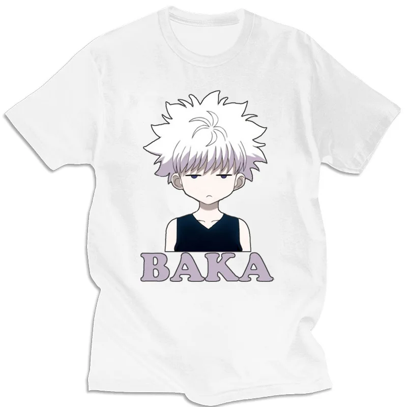

WK T-Shirts Casual Hunter X Hunter Killua Zoldyck Japanese Streetwear Short Sleeve T Shirt Men Women Cotton Anime Manga
