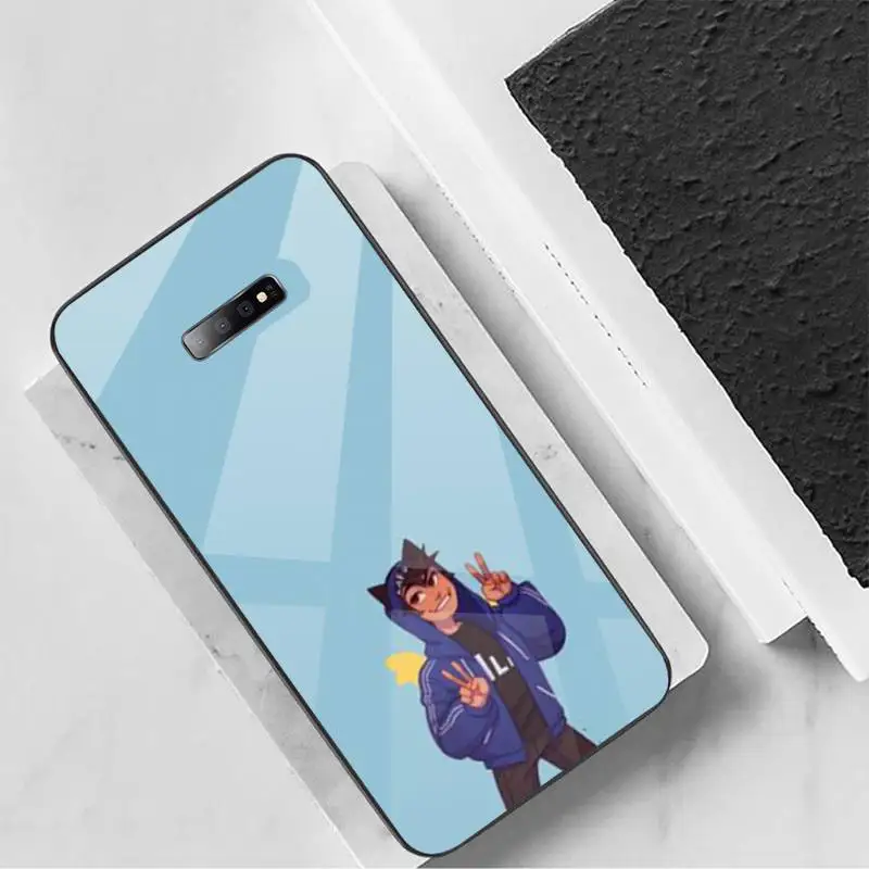 

quackity fanart cartoon image Phone Case Tempered glass For Samsung S6 S7 edge S8 S9 S10 e plus note8 9 10 pro